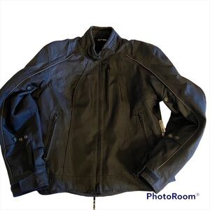 FieldSheer Women's Motorcycle Jacket Armor Black Full Zip Size 10 RainGuard